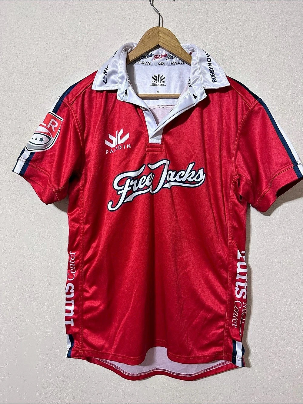Free Jacks Rugby Men's Red & White Jersey Like New